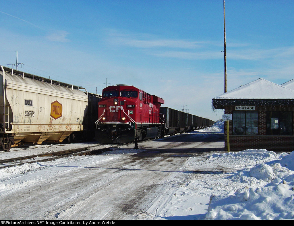 CP 8846 creeps through the yard